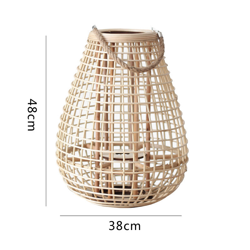 Decorative Rattan Lantern with Carry Handle Kalsten