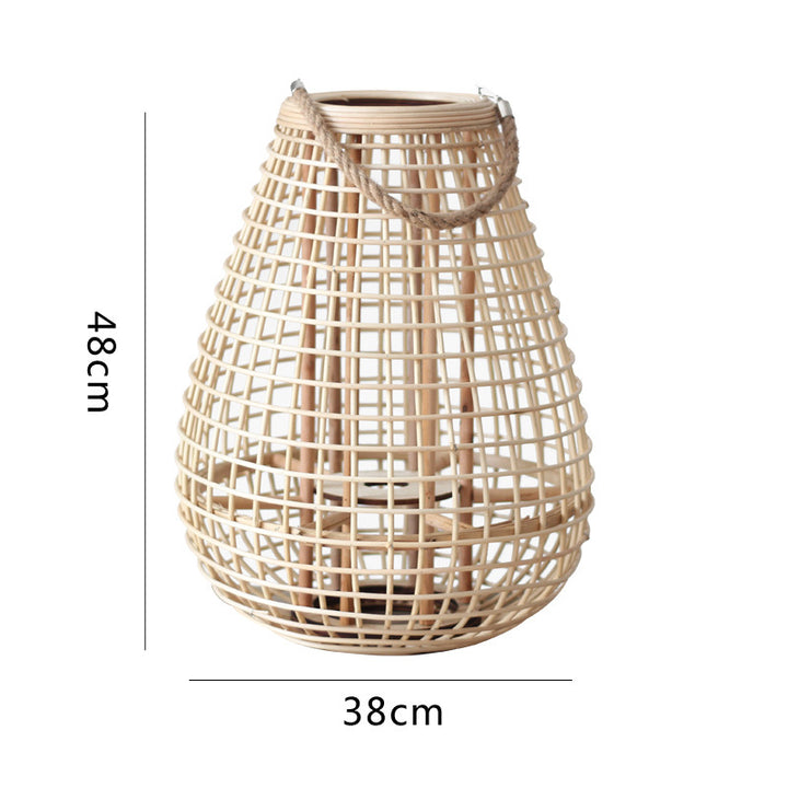Decorative Rattan Lantern with Carry Handle Kalsten