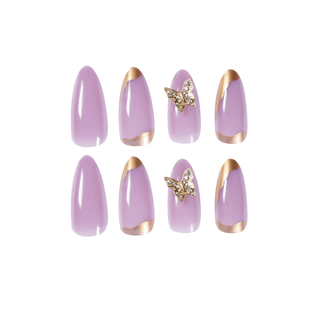 Elegant fake nails with glitter accents Kalsten