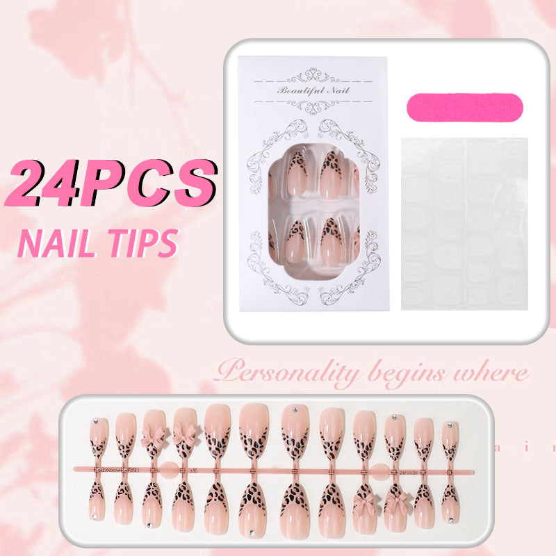 Decorative Leopard Print Press-On Nail Tips Kalsten