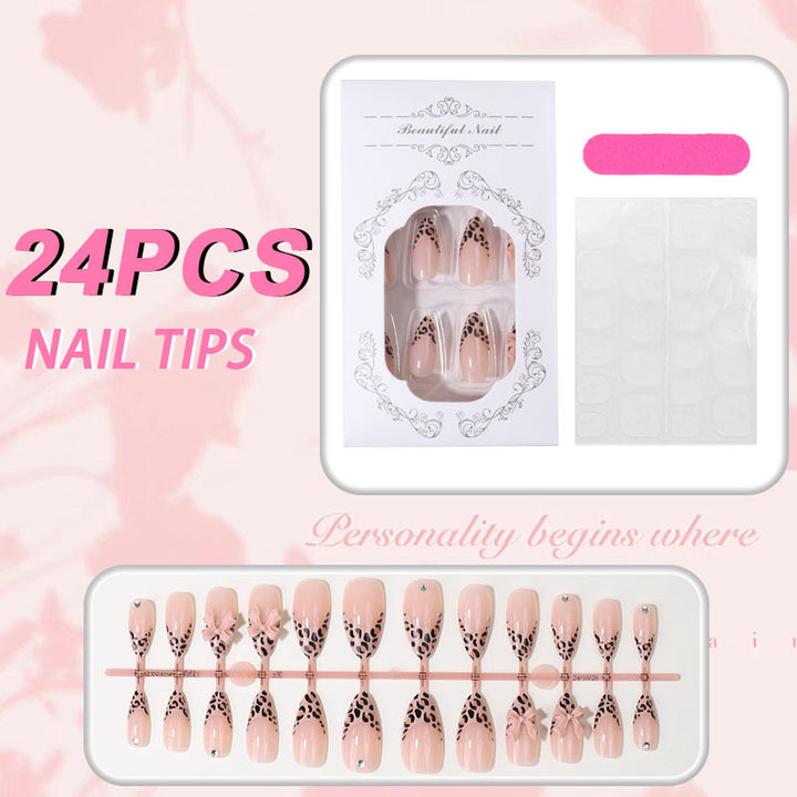 Decorative Leopard Print Press-On Nail Tips Kalsten