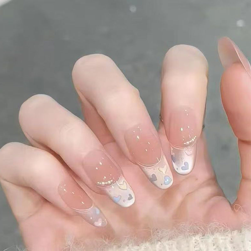 Artistic Heart-Themed Press-On Nails Kalsten