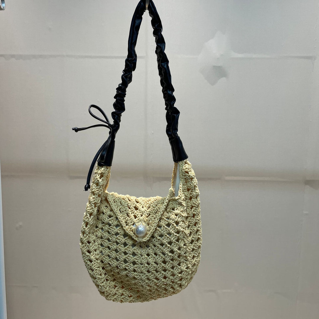 Hand-knotted all-rounder bag with elegant pearl decoration Kalsten