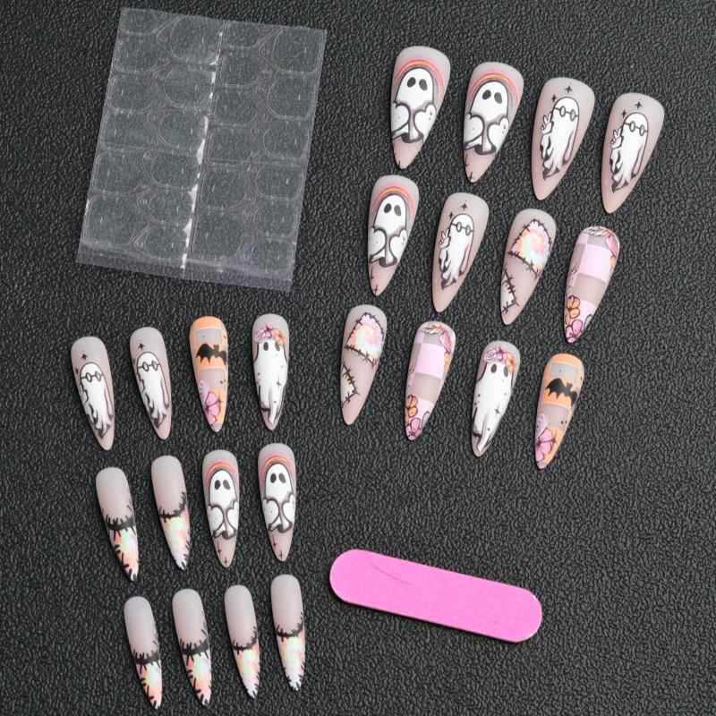 Artistic Halloween-Themed Nail Set Kalsten