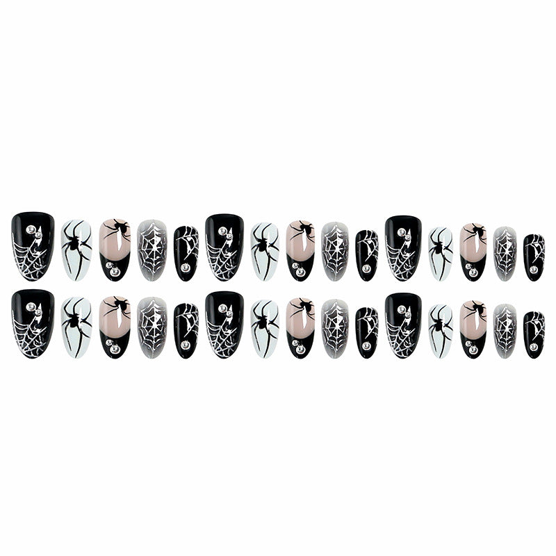 Creative nail art set with Halloween spider design Kalsten