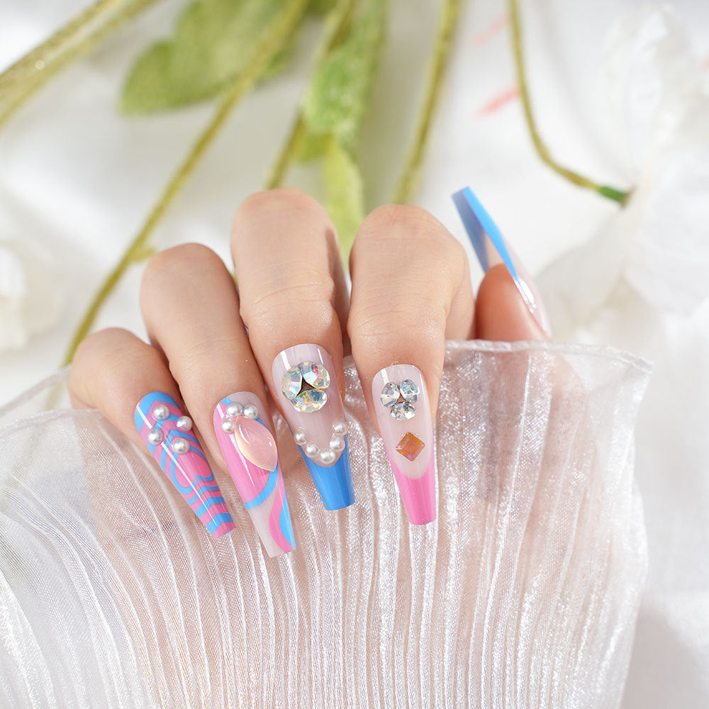 Glamorous Designer Press-On Nail Art Set Kalsten