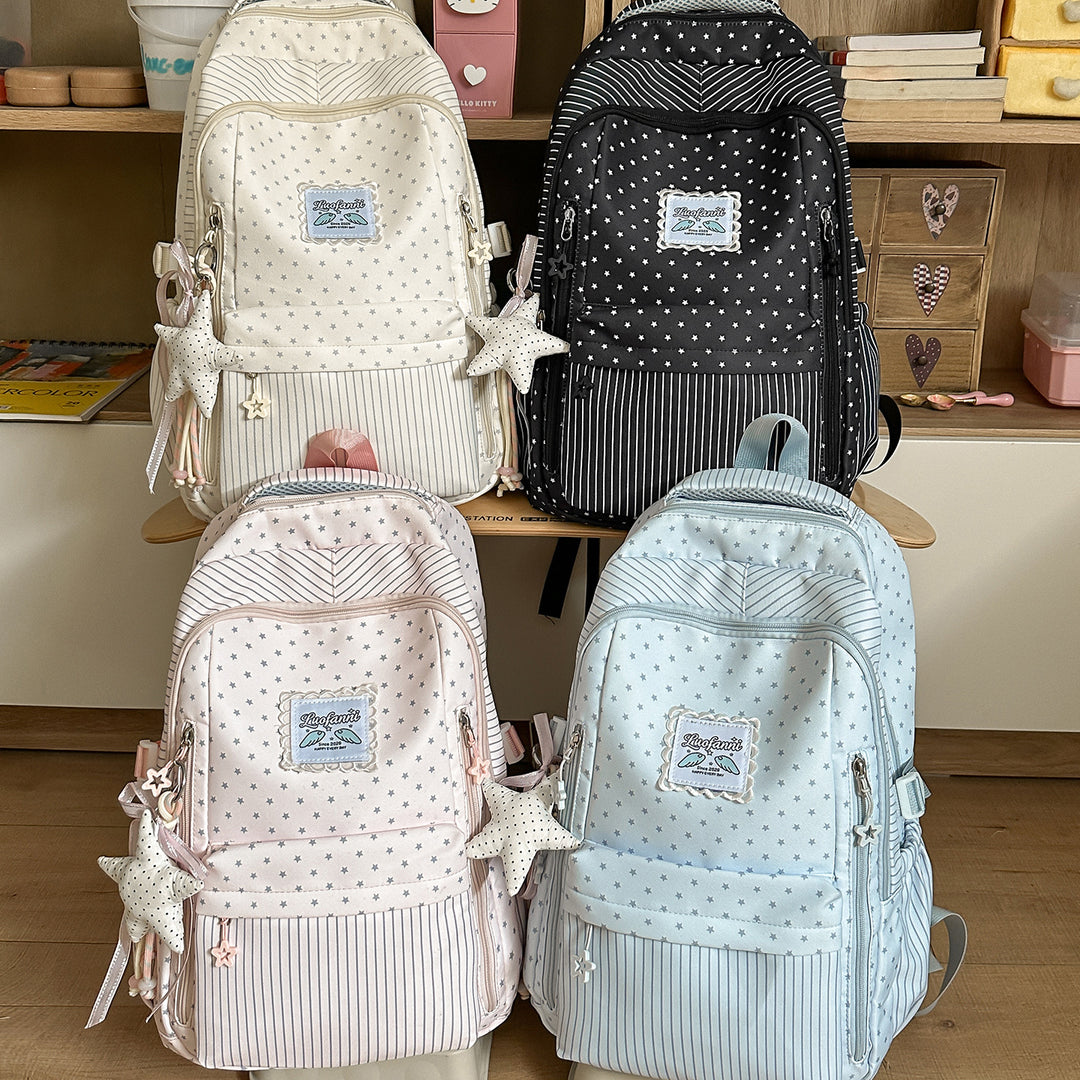 Whimsical Star-Embellished School Backpack Kalsten