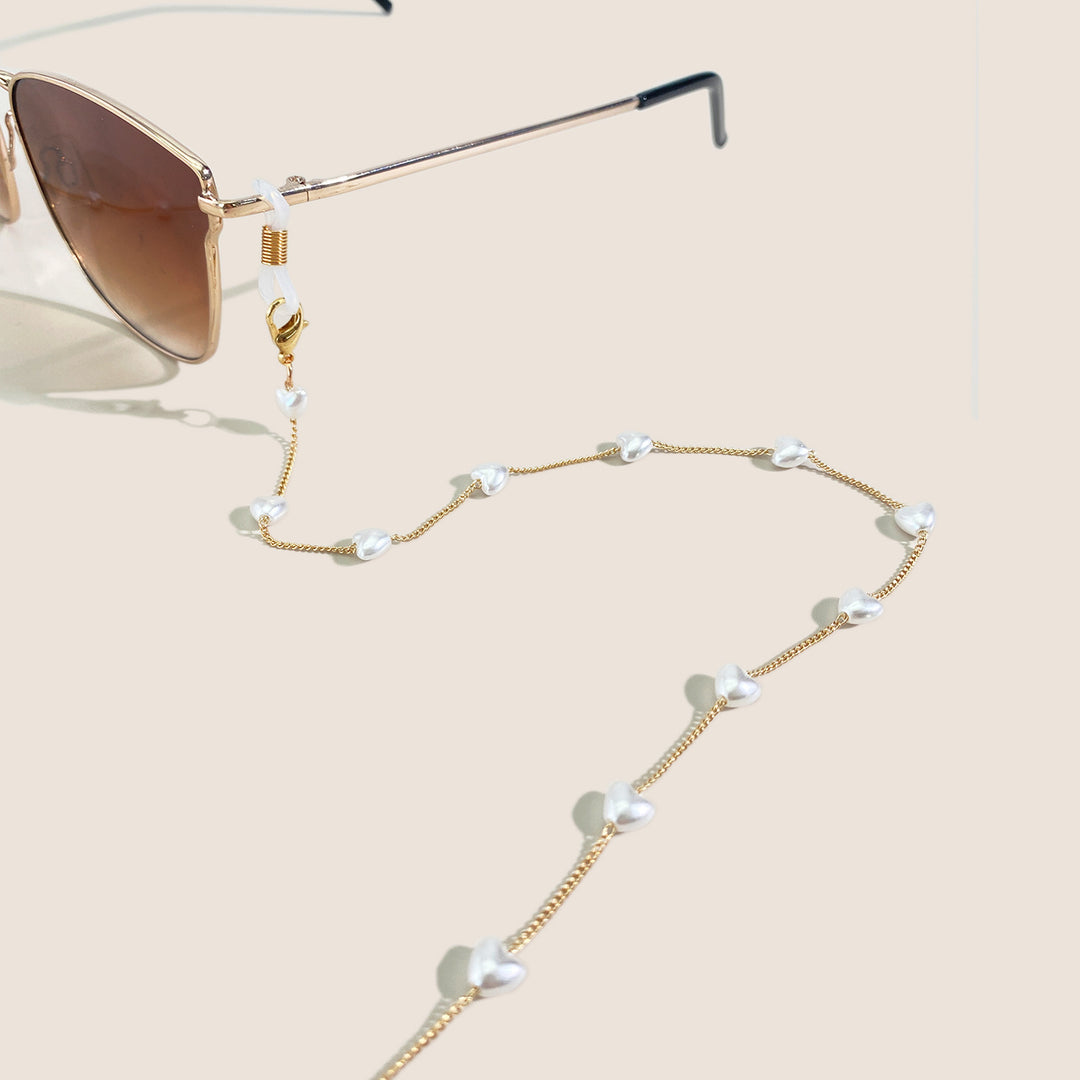 Elegant Pearl Chain Sunglasses Holder Kalsten