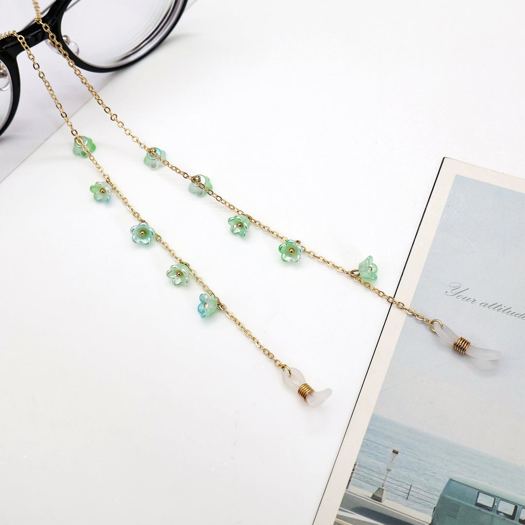 Floral Embellished Eyewear Chain Kalsten