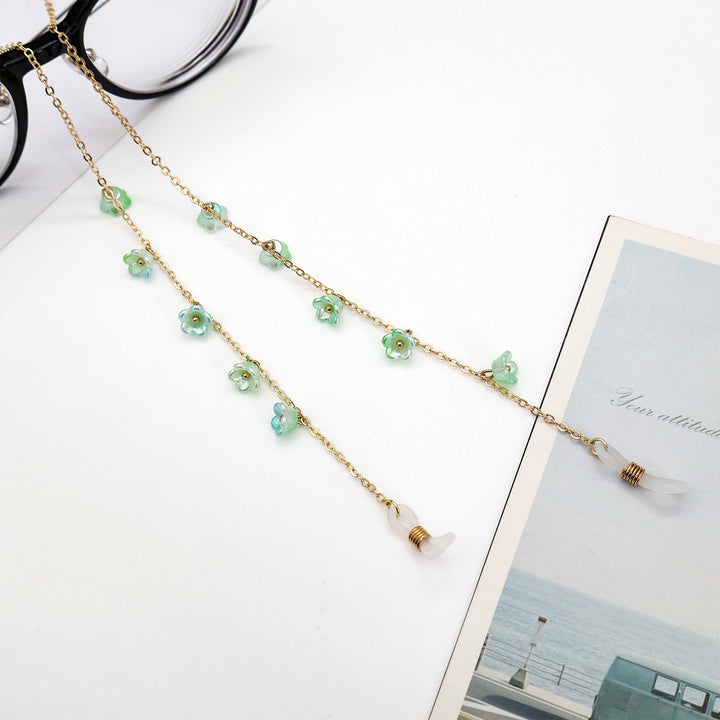 Floral Embellished Eyewear Chain Kalsten