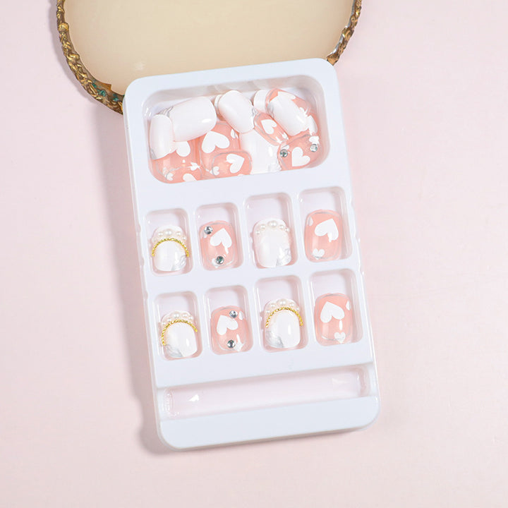 Decorative Press-On Nail Art Set with Bow Accents Kalsten