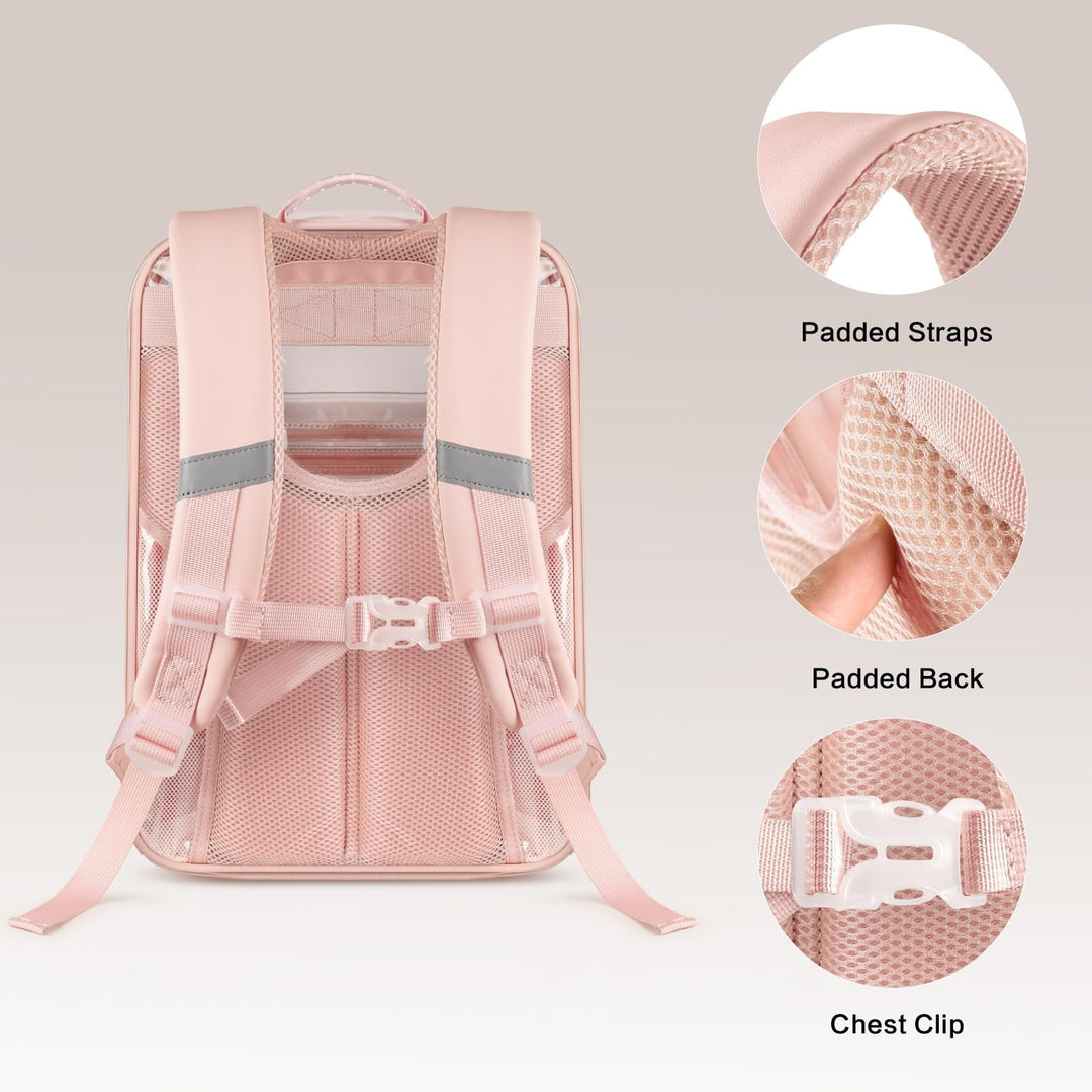 Unisex transparent backpack with multiple compartments and breathable design Kalsten