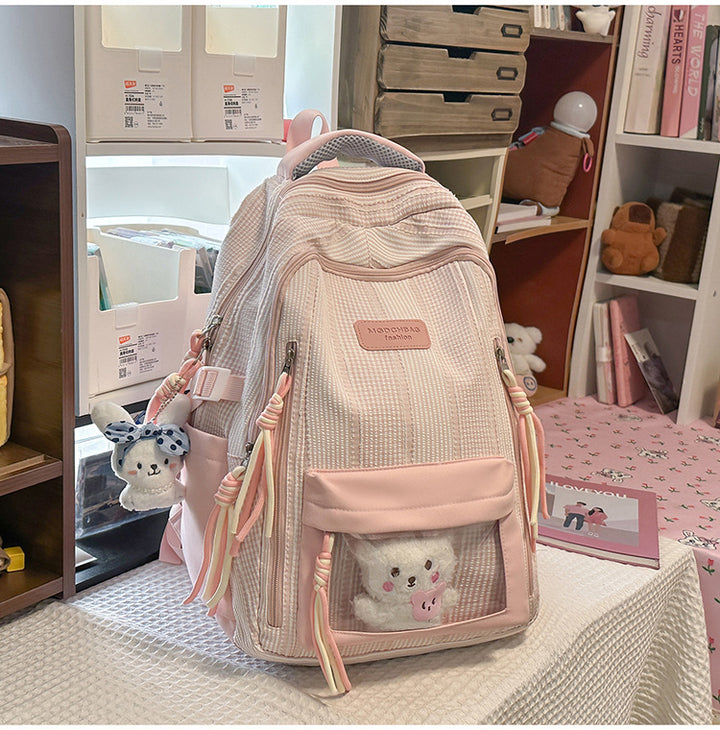 Character-Themed Multi-Compartment School Backpack