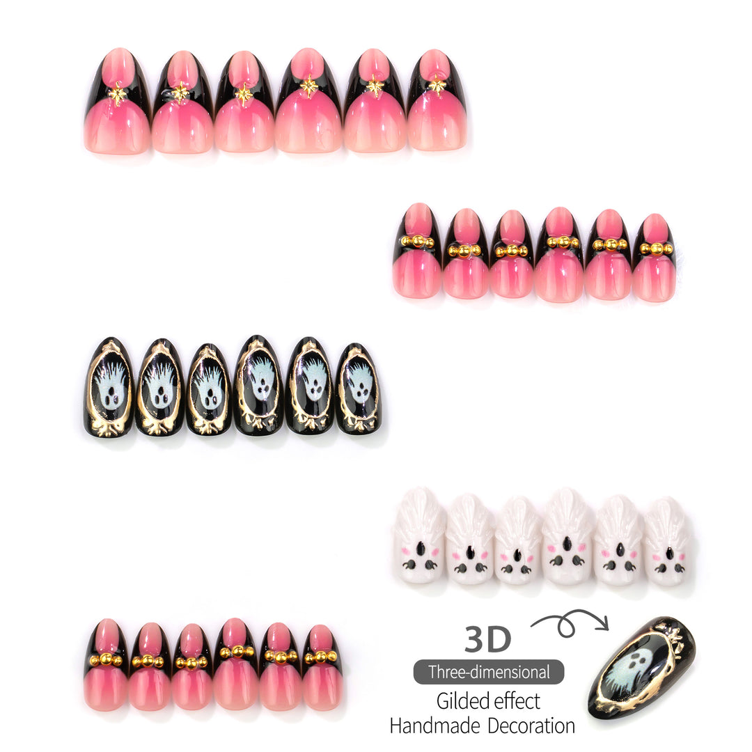 Halloween-Themed Ghostly Press-On Nail Set