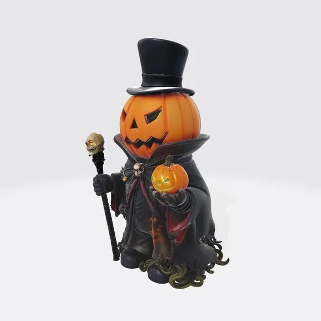 Halloween-Themed Pumpkin Master Figurine Kalsten