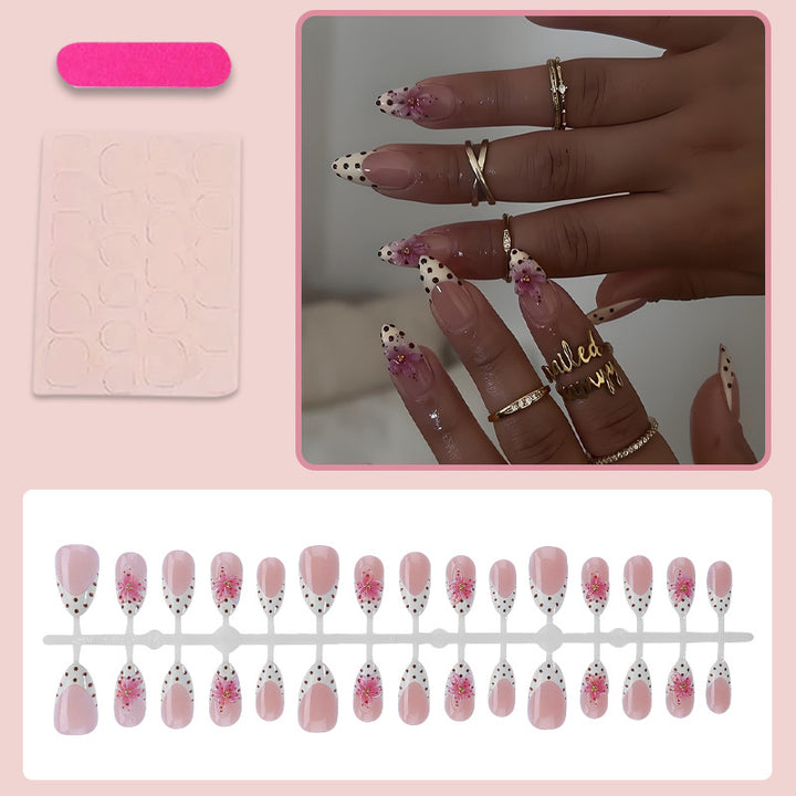 Artificial nail set with floral accents Kalsten