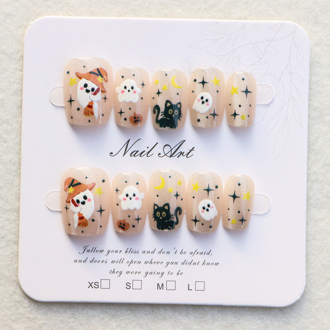 Halloween-Themed Press-On Nail Art Set Kalsten