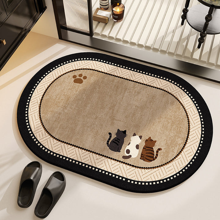 Decorative Cat Themed Area Rug for Home