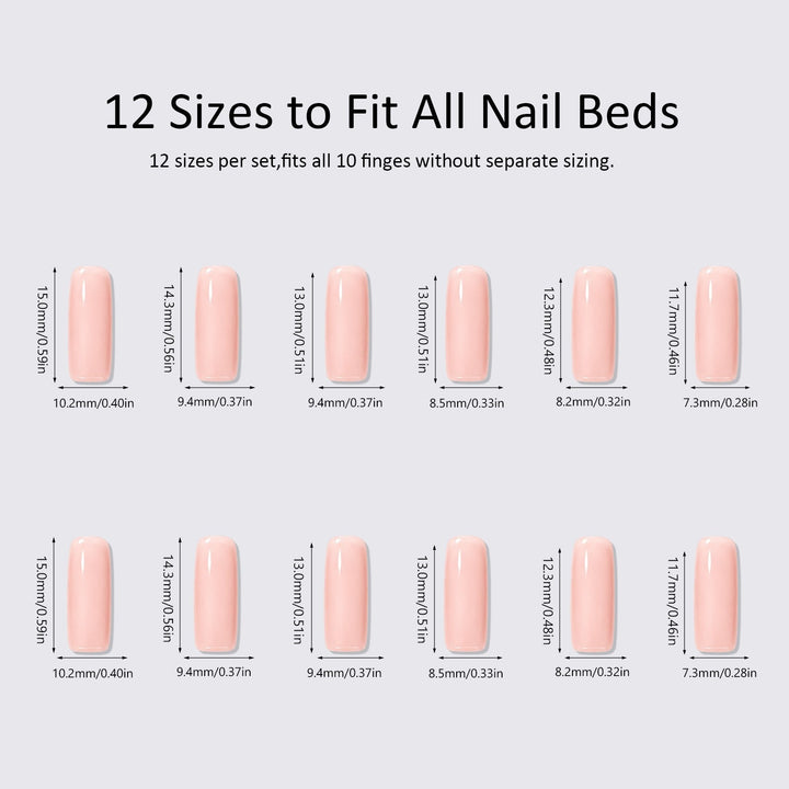 Elegant Artificial Nails with Glitter Stones Kalsten