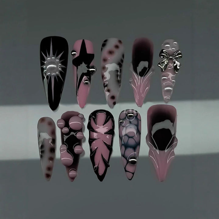 Ocean-Inspired 3D Decorative Press-On Nail Set Kalsten