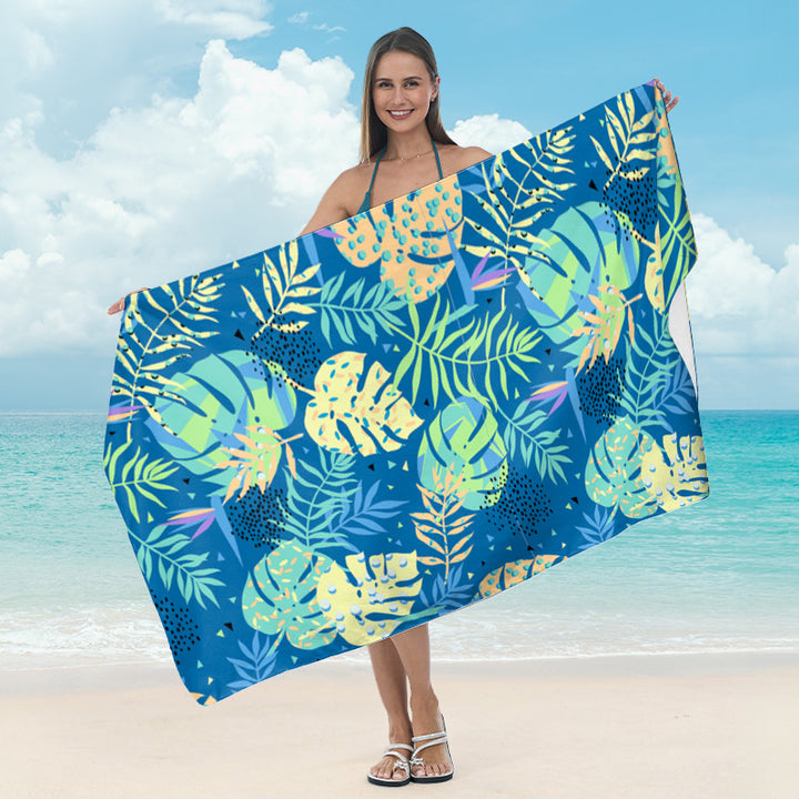 Beach towel with exotic palm pattern and soft microfiber quality Kalsten