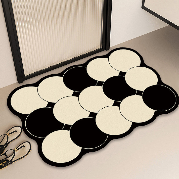 Artistic Abstract Checkered Area Mat