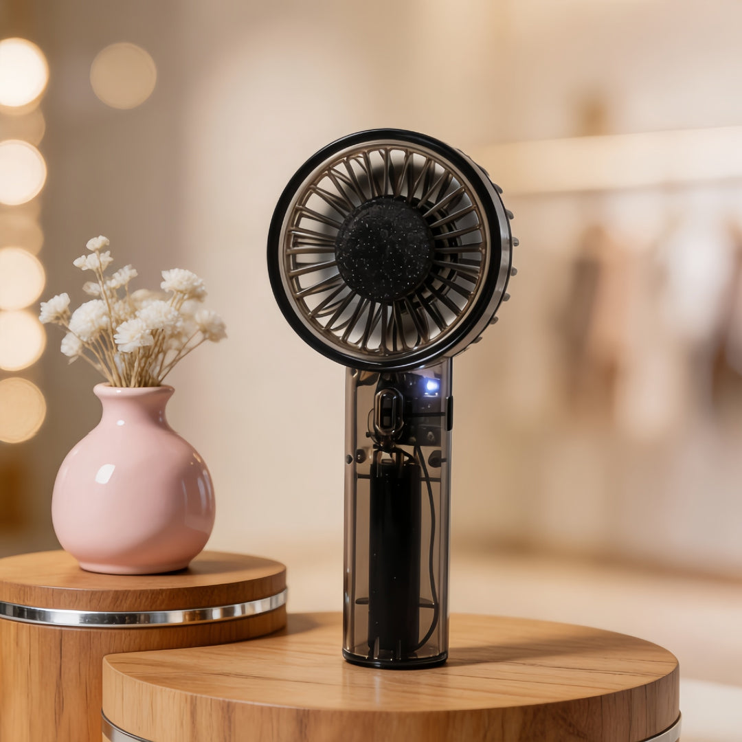 Women Portable USB Handheld Fan with Flexible Head Adjustment Kalsten