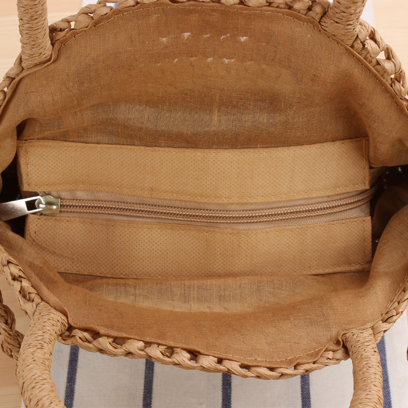 Round Bast Crossbody Bag with Spiral Design Kalsten