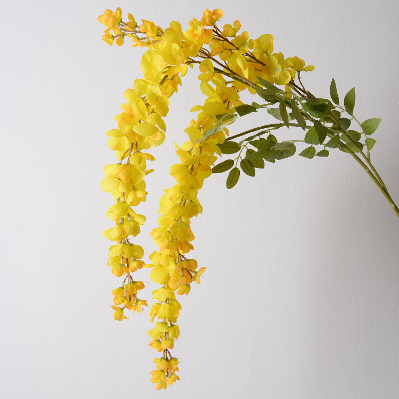 Elegant Faux Wisteria Floral Stem Decoration