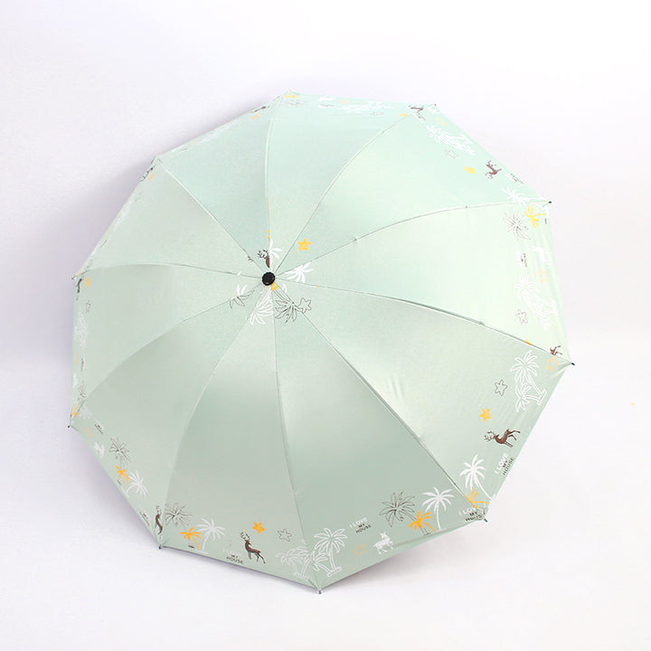 Women's Folding Umbrella with Animal Print Kalsten
