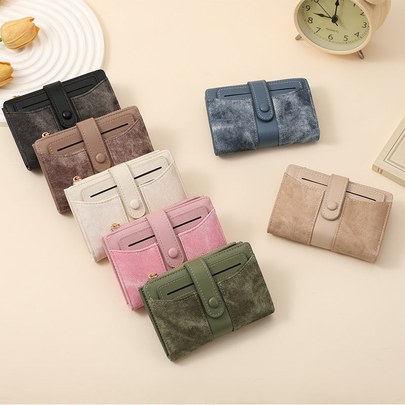 Textured Multi-Pocket Snap Closure Wallet Kalsten