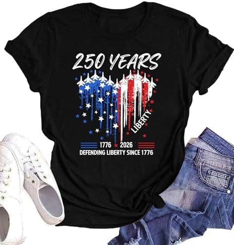 Unisex nan Patriotic semiquincentennial graphic cotton tee with distressed American flag and We the People print Kalsten