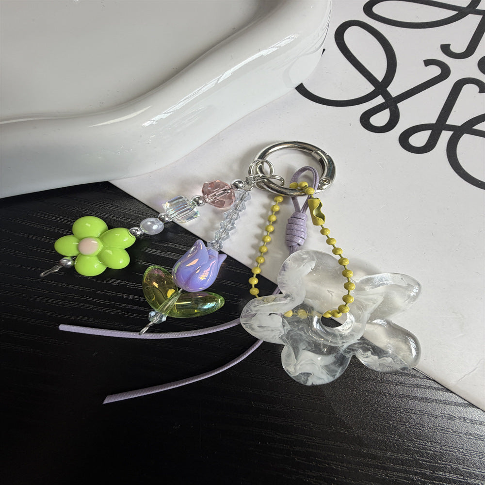 Colorful Floral Charm Keychain Kalsten