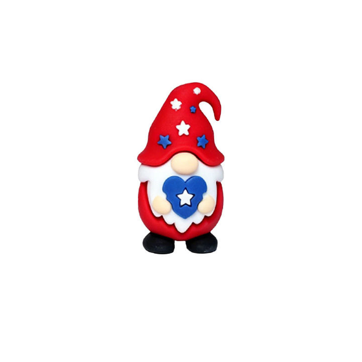 Unisex nan handcrafted decorative gnome set made of air-drying modeling clay with star and heart appliqué Kalsten