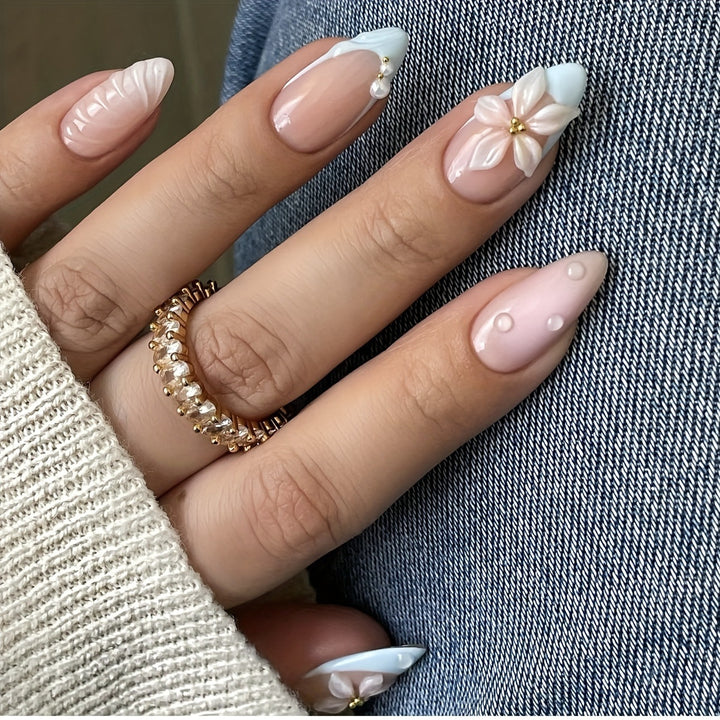 Artistic Floral Nail Enhancements Kalsten