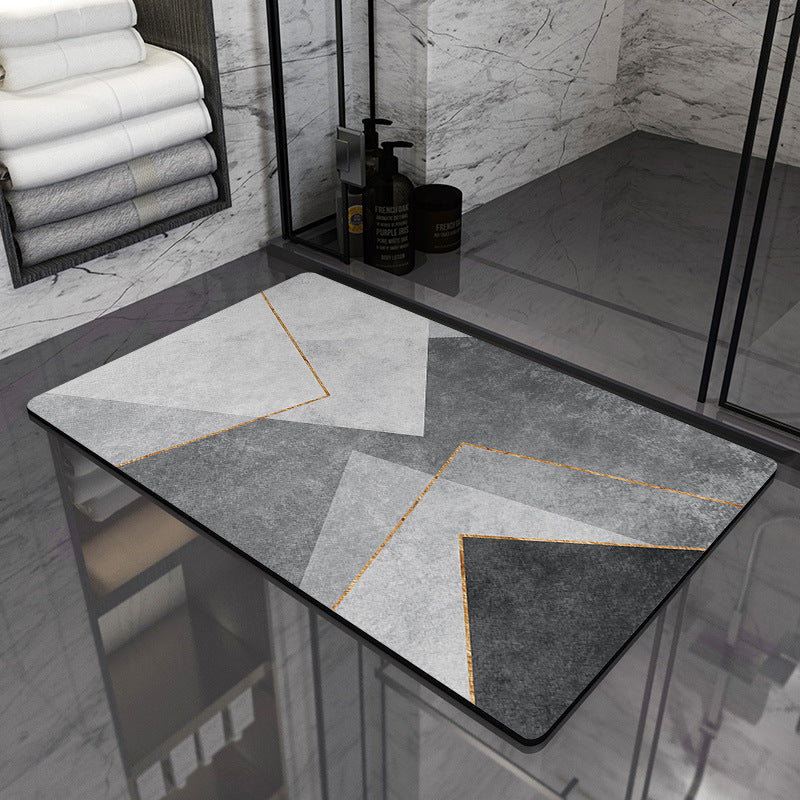 Geometric Pattern Bath Mat