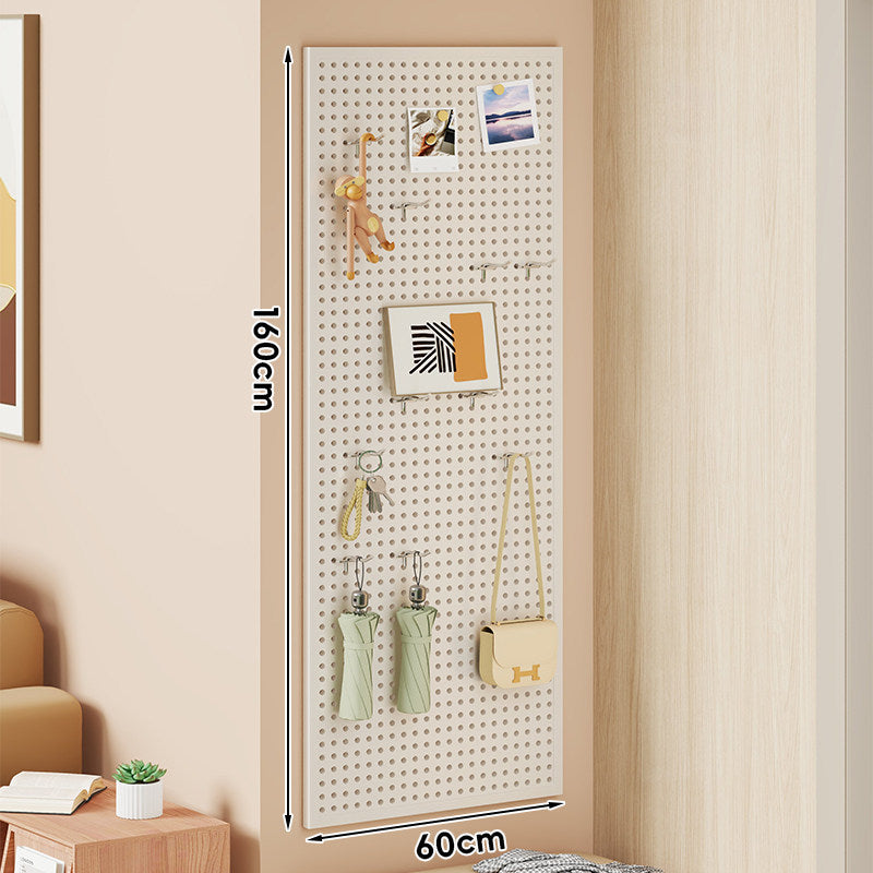 Wall-Mounted Perforated Metal Pegboard Organizer Panel