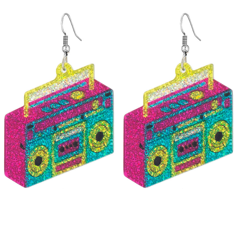 Glittery Lightning Bolt Dangle Earrings Kalsten