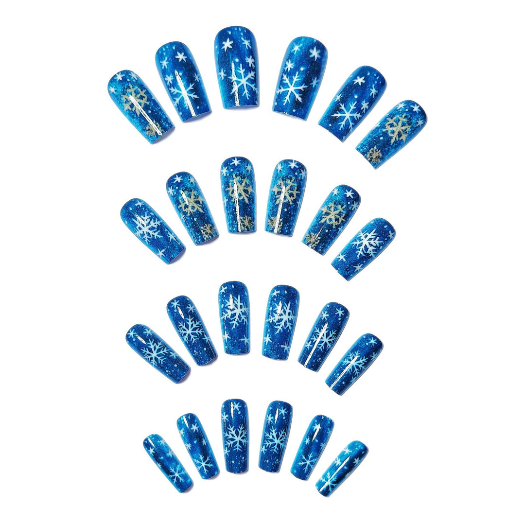 Festive Winter-Themed Glitter Nail Art Kalsten