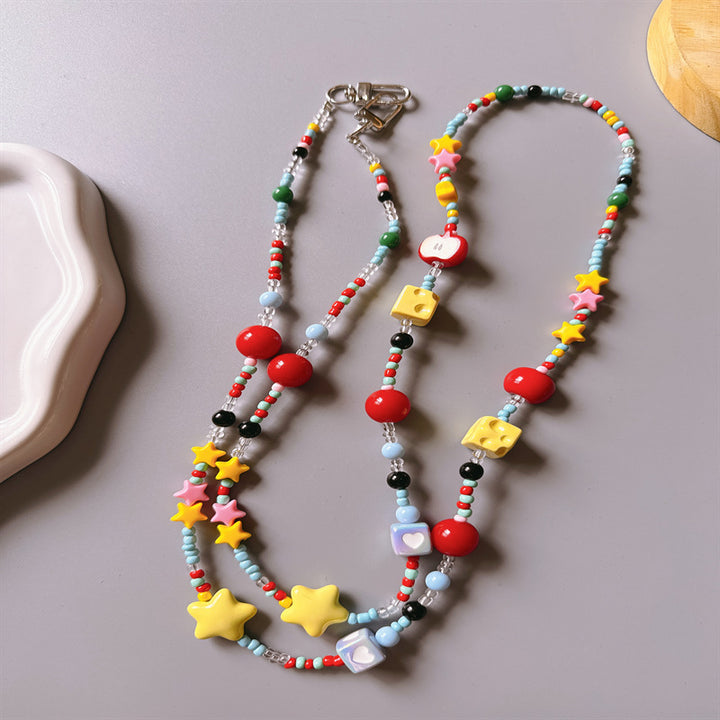Colorful Beaded Phone Lanyard Kalsten 1790135533