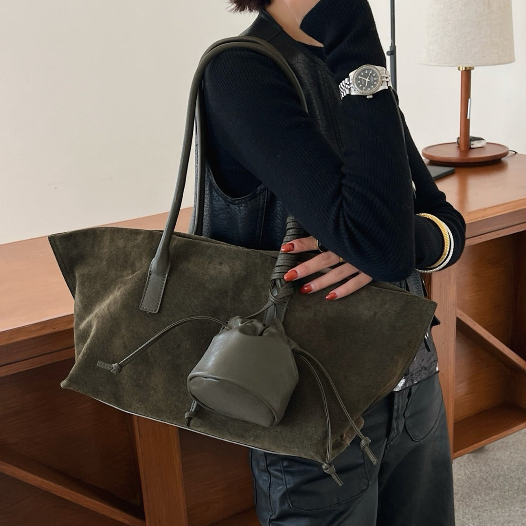 Casual Suede Tote Bag