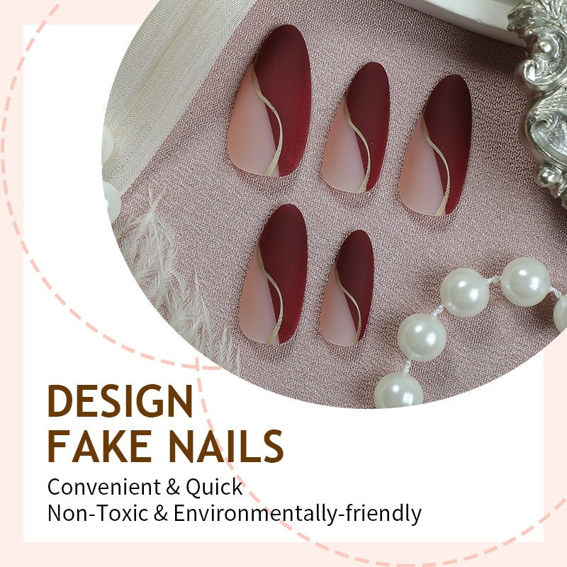 Nail art set with elegant wave patterns Kalsten