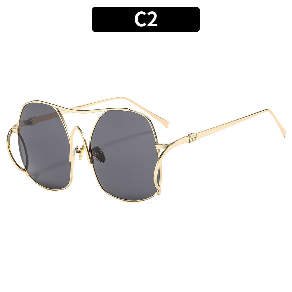 Stylish Oversized Hexagonal Sunglasses