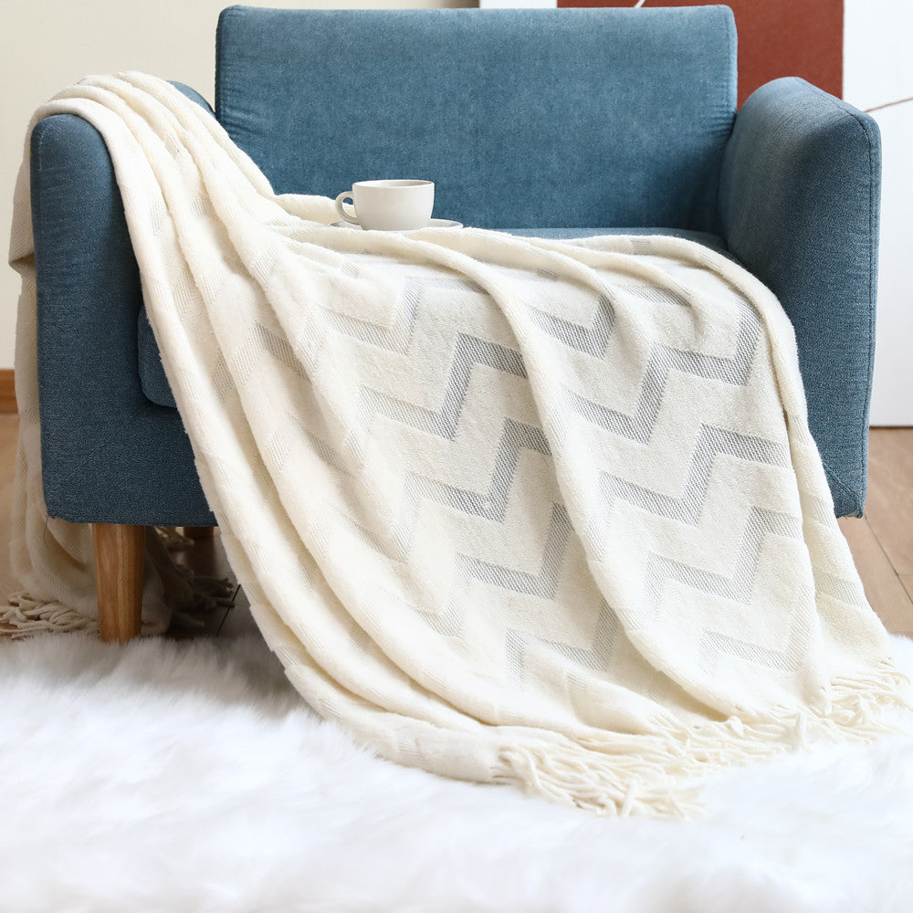 Cozy Textured Throw Blanket Kalsten