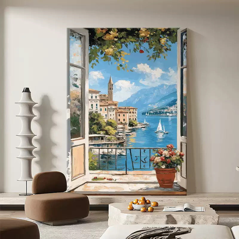 Abstract Nature-Themed Canvas Artwork