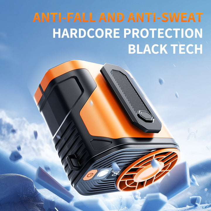 Unisex nan portable wearable rechargeable personal cooling fan with integrated flashlight and long-life lithium battery Kalsten