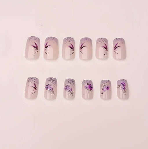 Elegant Floral Design Acrylic Nail Art Enhancements Kalsten