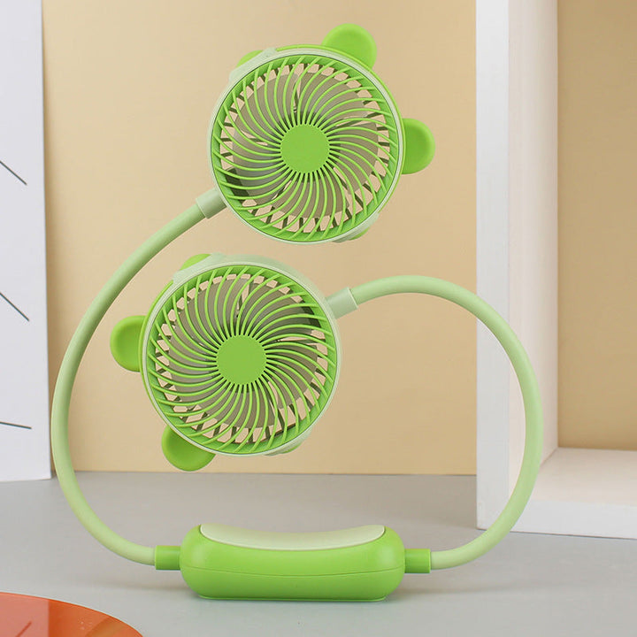 Ladies Portable Neck Fan with Flexible Mount and Dual Fan System Kalsten