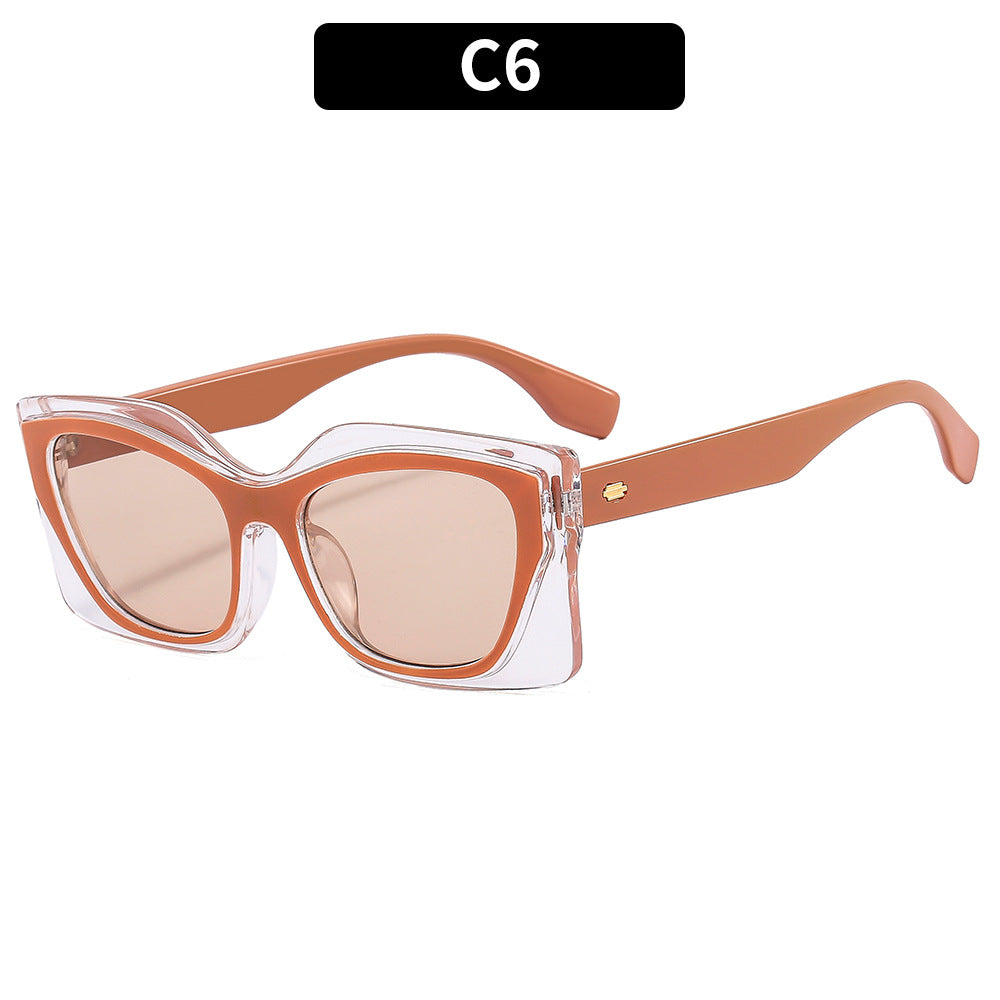 Contemporary Oversized Cat-Eye Sunglasses