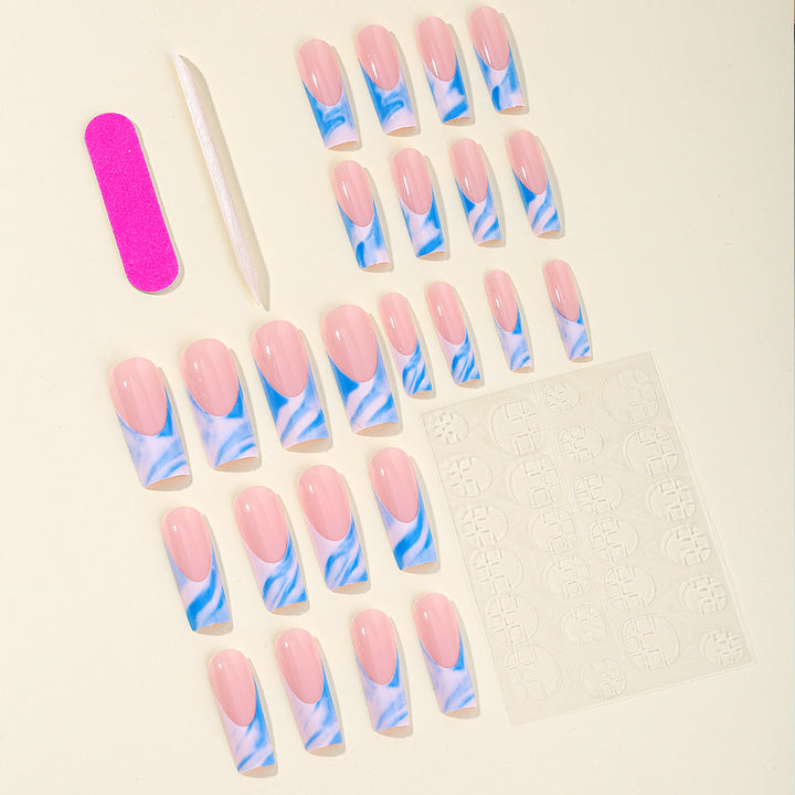 Marble Tip Acrylic Nail Set Kalsten